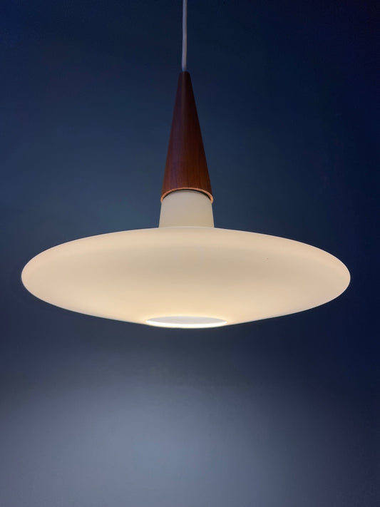 Milk Glass Pendant Light by Louis Kalff for Philips