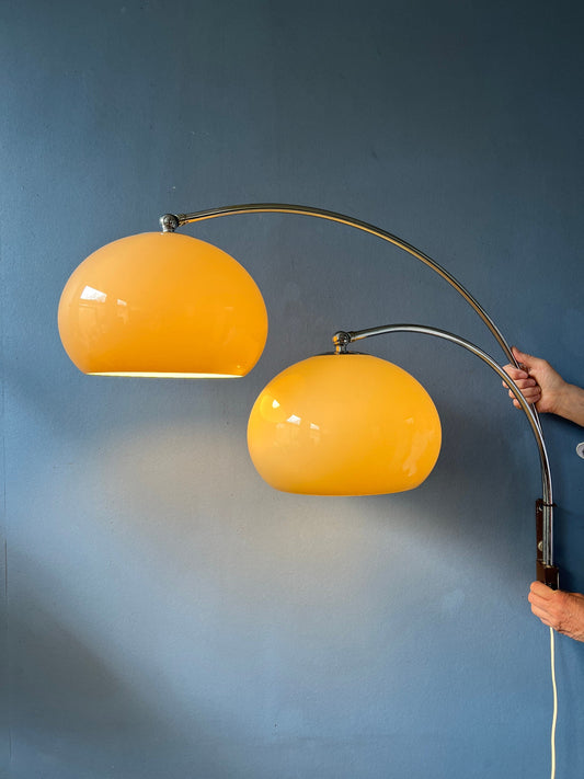 dijkstra double arc lamp, dijkstra wall lamp, space age wall lamp, mushroom wall lamp