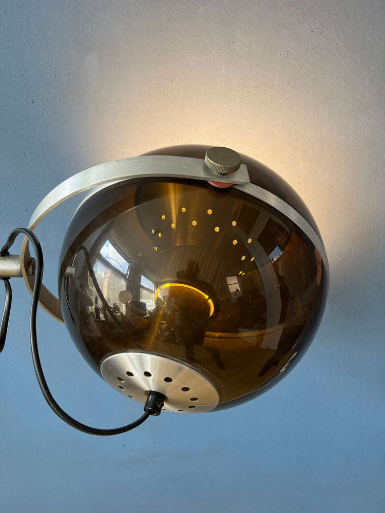 Vintage Space Age Arc Wall Lamp 'Globe' by Dijkstra | Mid Century Lighting | 70s Retro Light