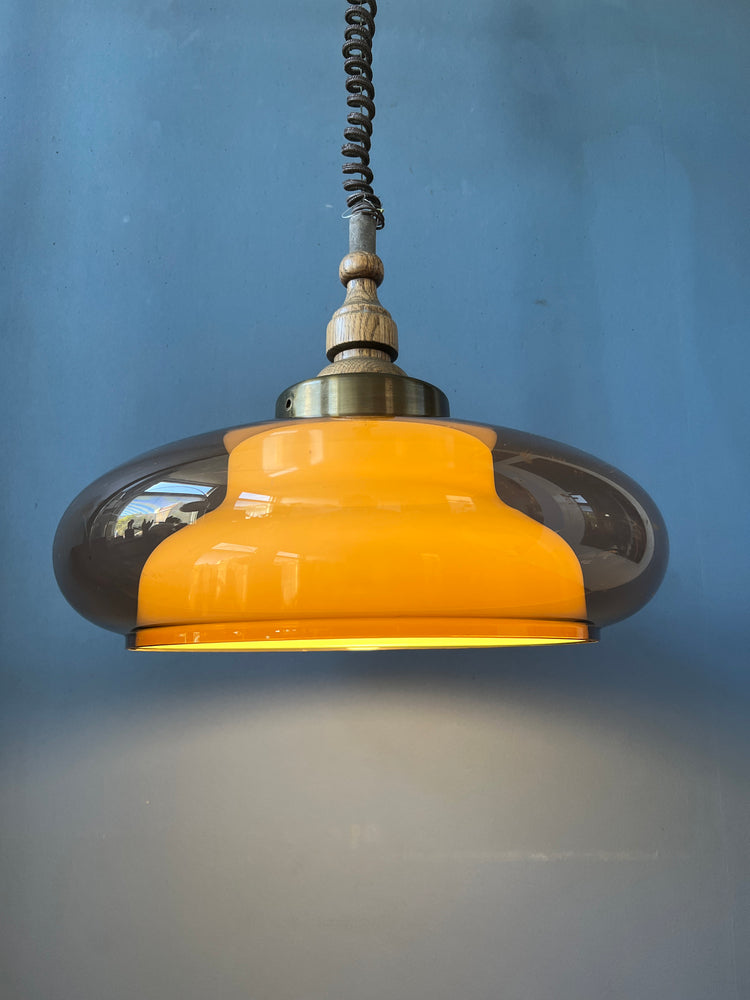 Mid Century Herda Space Age Pendant Light | Vintage Lamp | Retro 70s Ceiling Lighting