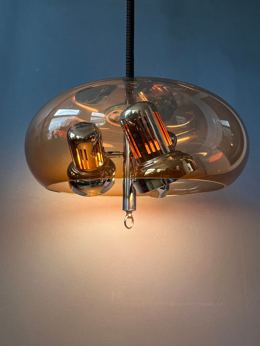 Vintage Herda Space Age Pendant / Mid Century Lamp / 70s / Guzzini Style