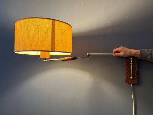 Vintage Mid Century Wall Lamp / Art Deco Lamp / Textile Lamp